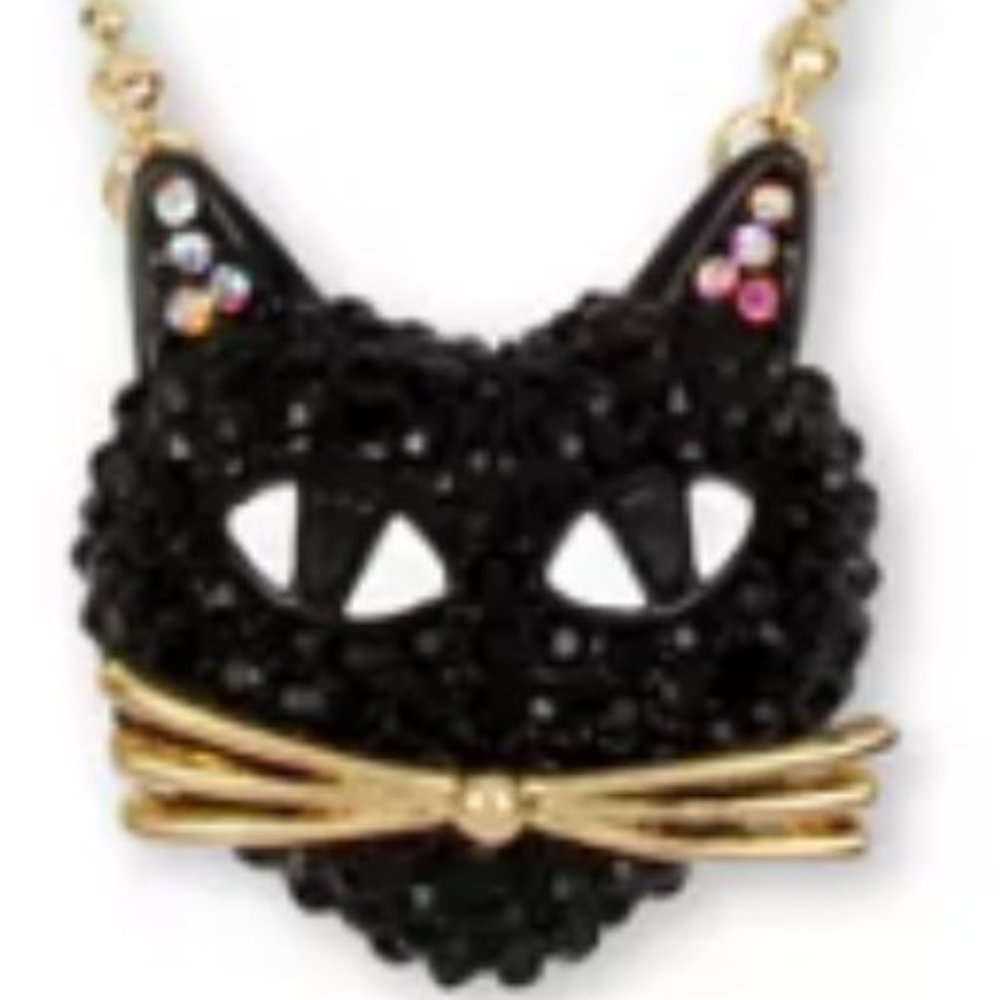 Black Cat Pavé Pendant Necklace - Picture 4 of 5